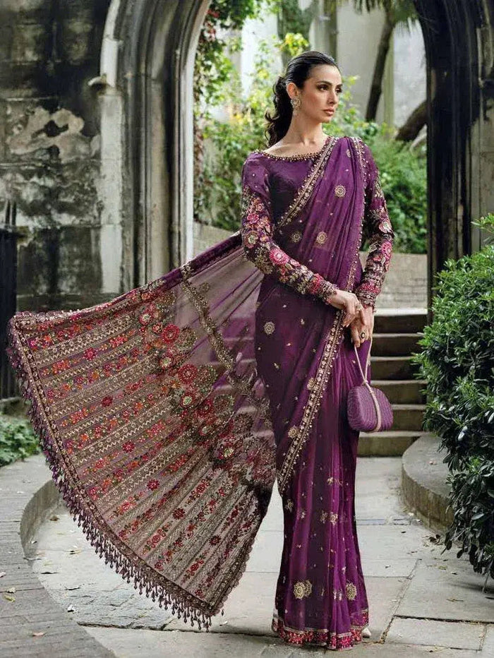 MARIA.B CHIFFON UNSTITCHED EMB D-1 SAREE