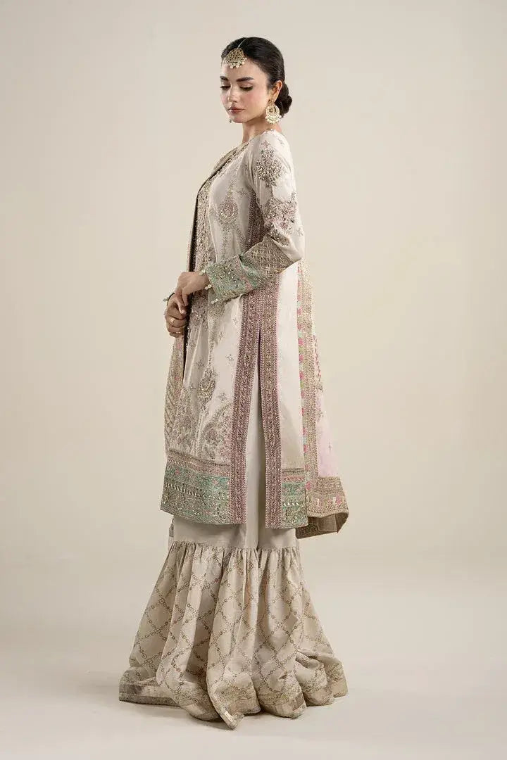 MARIA.B RAW SILK UNSTITCHED EMB SP-06 SUIT