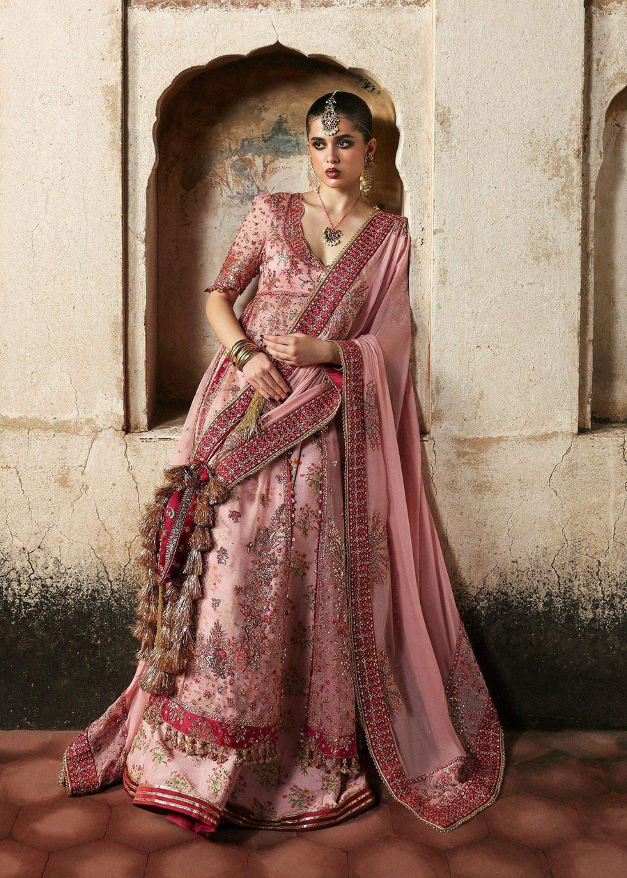 HUSSAIN REHAR ORGANZA UNSTITCHED EMB ROSHANARA SUIT