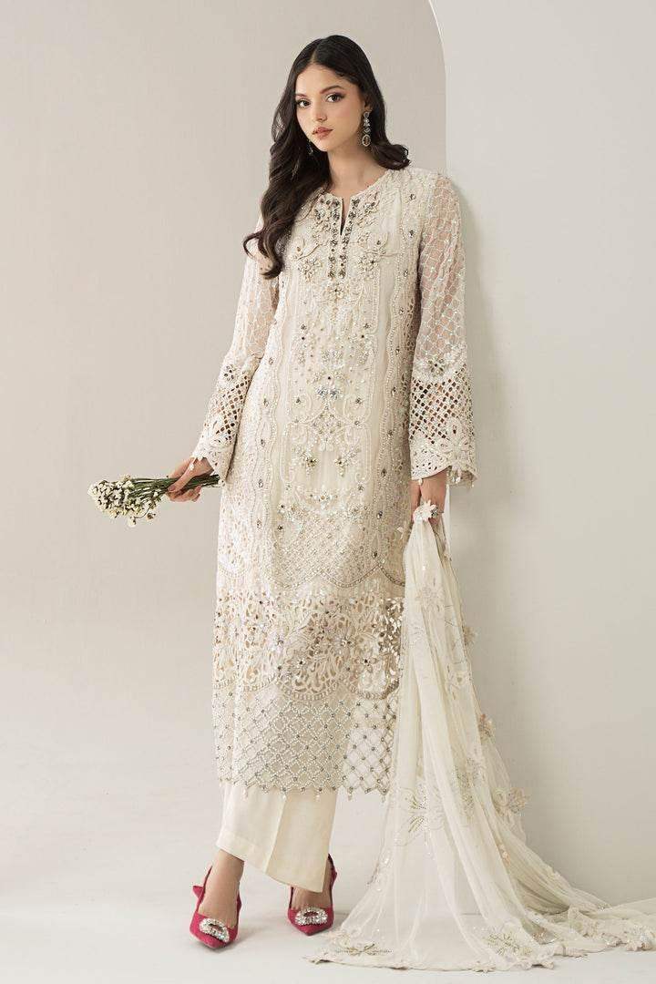 MARIA.B CHIFFON UNSTITCHED EMB SUIT (BDS-30-D7)