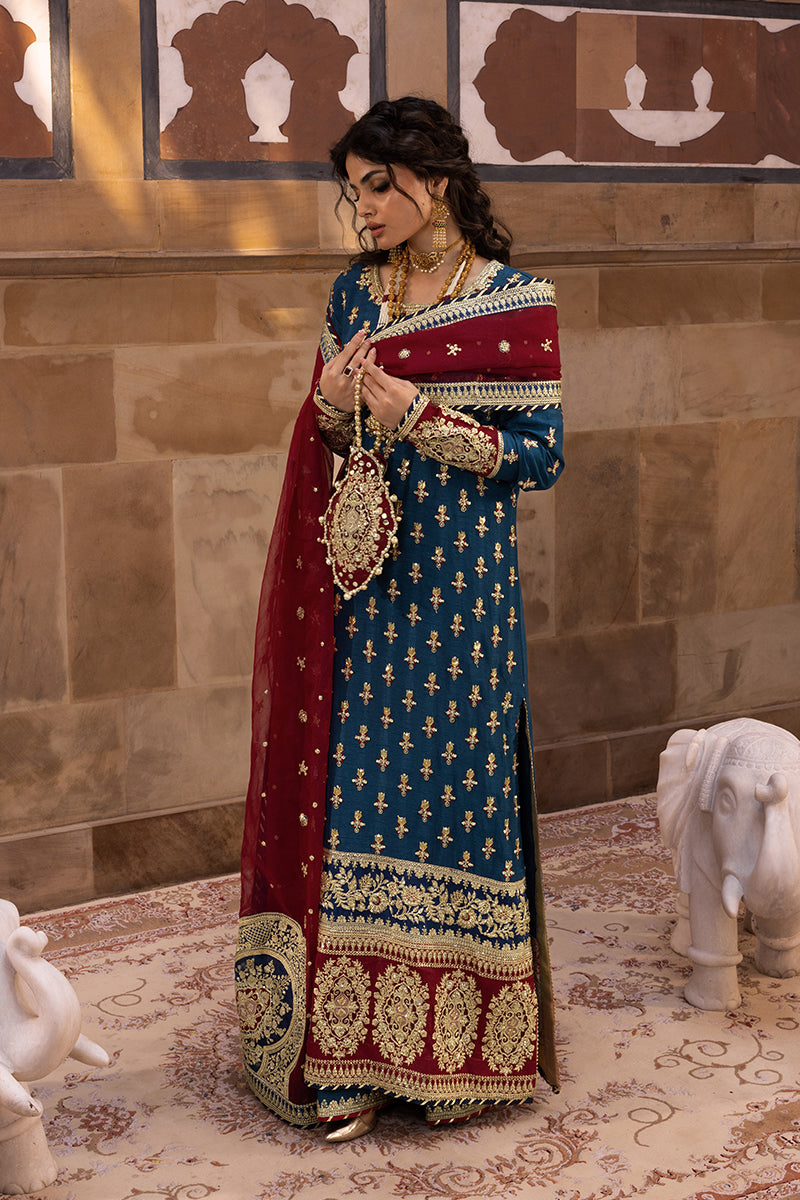 Rangrasya Mahnaz | Swarovski Embellished Korean Raw Silk & Organza Dupatta