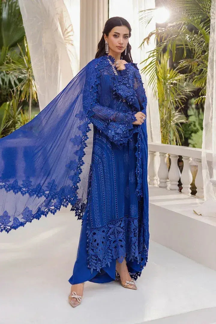 MARIA.B CHIFFON UNSTITCHED EMB D-3 SUIT