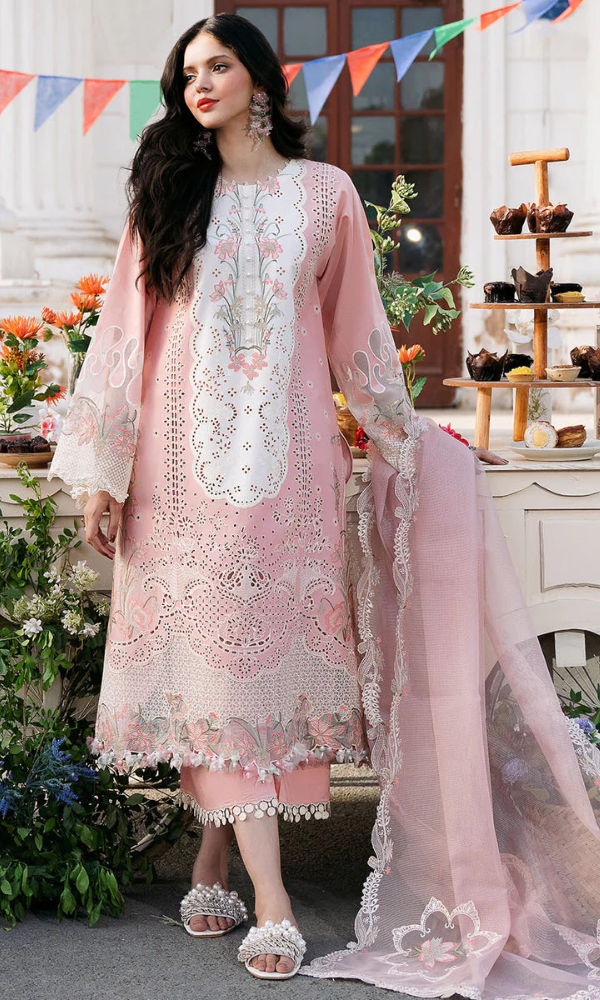 BIN ILYAS LAWN LUXURY UNSTITCHED EMB 3PC