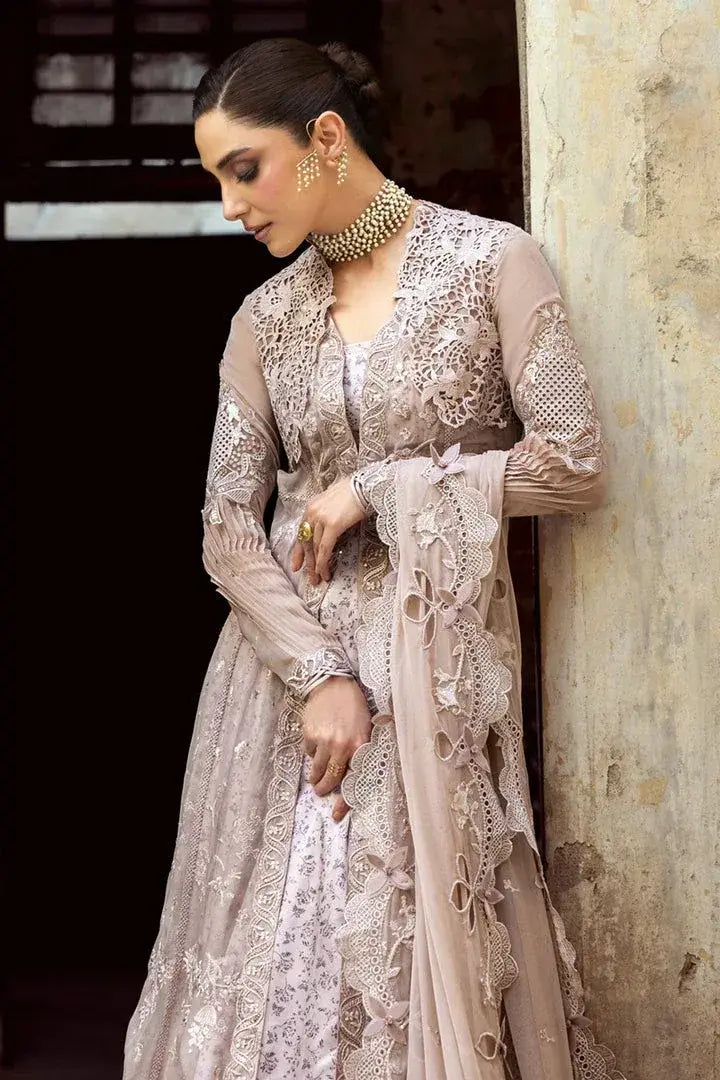 QALAMKAR ORGANZA UNSTITCHED EMB AISLA SUIT