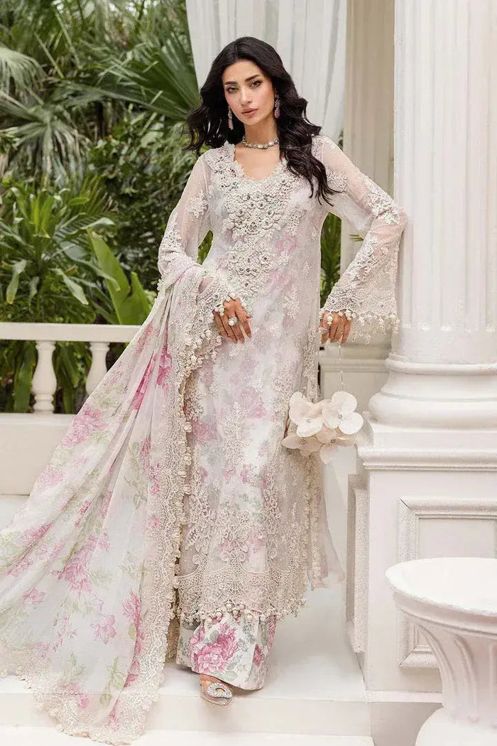 MARIA.B CHIFFON UNSTITCHED EMB D-1 SUIT