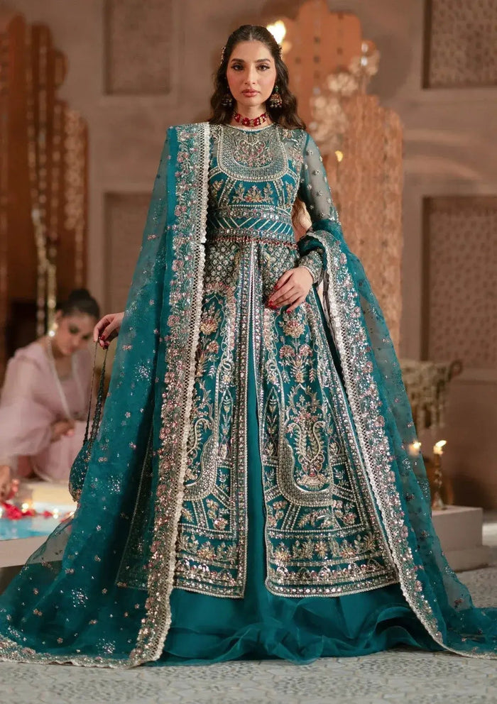 ZEVK BY BUSHRA ORGANZA UNSTITCHED EMB MAXI