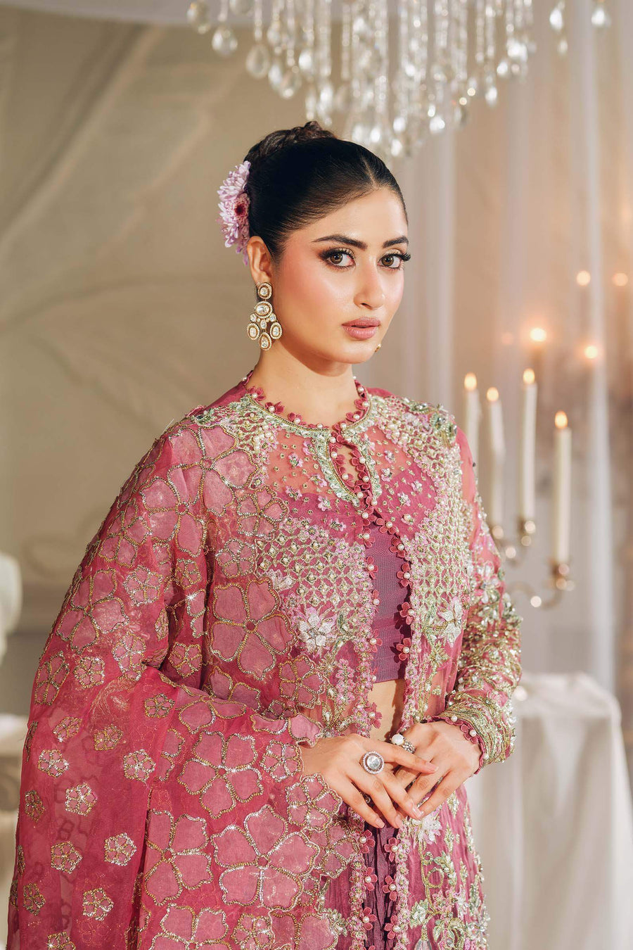 MARYAM HUSSAIN ORGANZA UNSTITCHED EMB SUIT