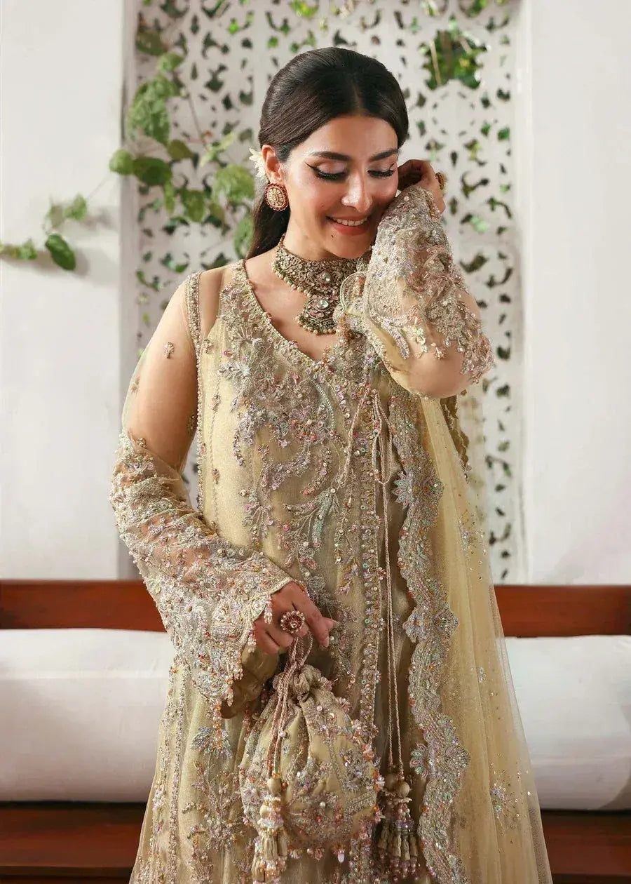 KANWAL MALIK NET UNSTITCHED EMB RUKHSAAR SUIT