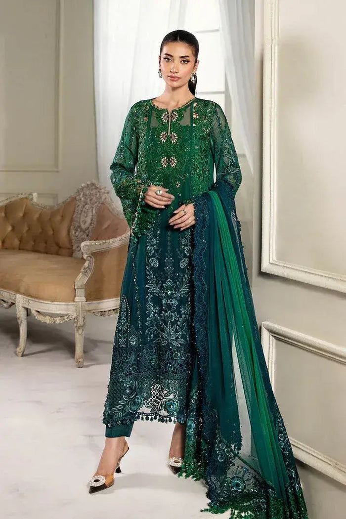 MARIA.B CHIFFON UNSTITCHED EMB D-6 SUIT