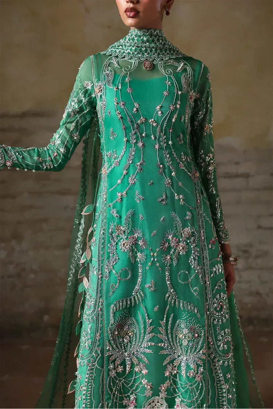 SORAYA ORGANZA UNSTITCHED EMB MARISTELLA SUIT