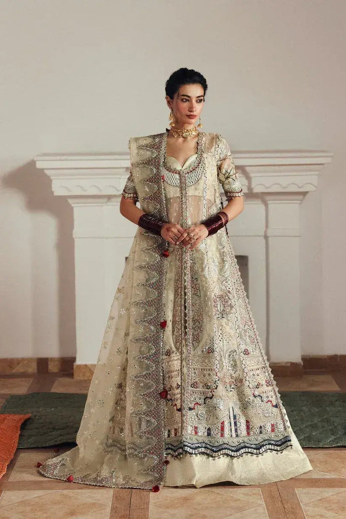 AFROZEH ORGANZA UNSTITCHED EMB SHAHAZ SUIT