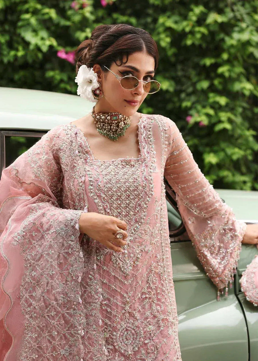 KANWAL MALIK ORGANZA UNSTITCHED EMB SHABNAM SUIT