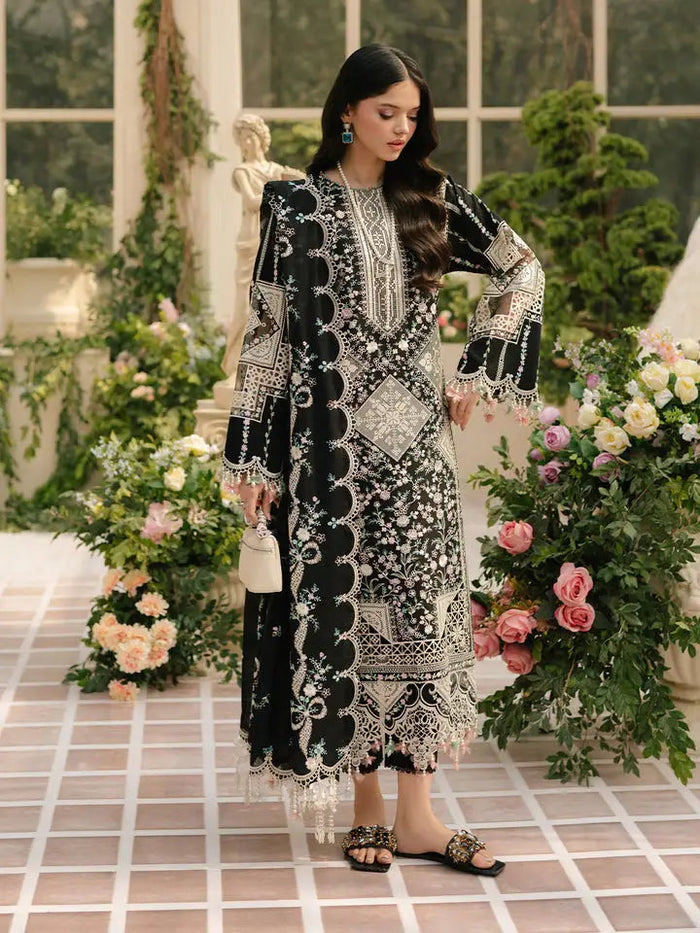 BIN ILYAS LAWN LUXURY UNSTITCHED EMB 3PC