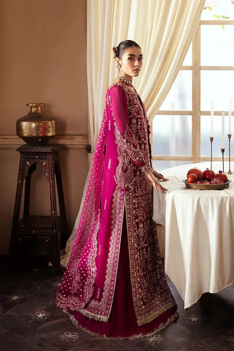 SORAYA ORGANZA UNSTITCHED EMB RAIZEL SUIT