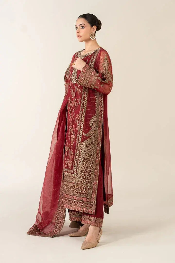 MARIA.B ORGANZA UNSTITCHED EMB SF-08 SUIT
