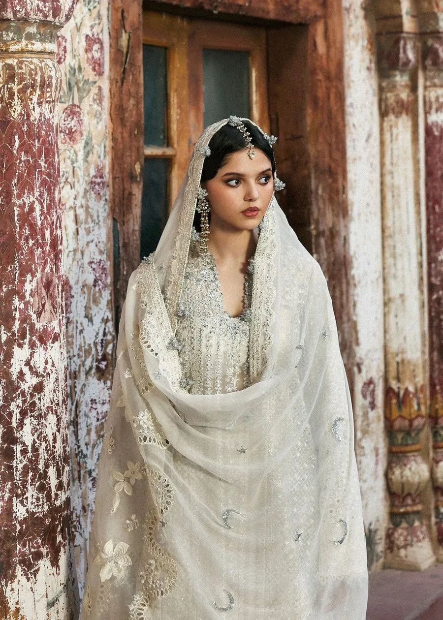 HUSSAIN REHAR ORGANZA UNSTITCHED EMB SITARA SUIT