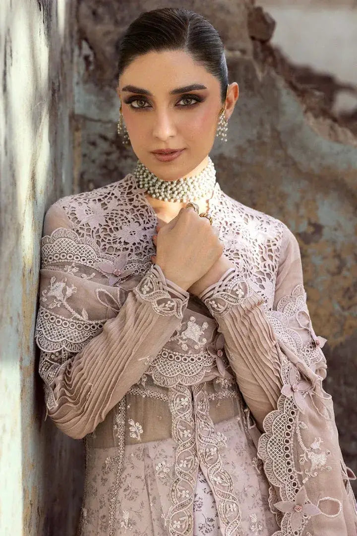 QALAMKAR ORGANZA UNSTITCHED EMB AISLA SUIT