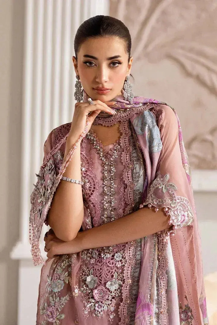 MARIA.B CHIFFON UNSTITCHED EMB D-5 SUIT