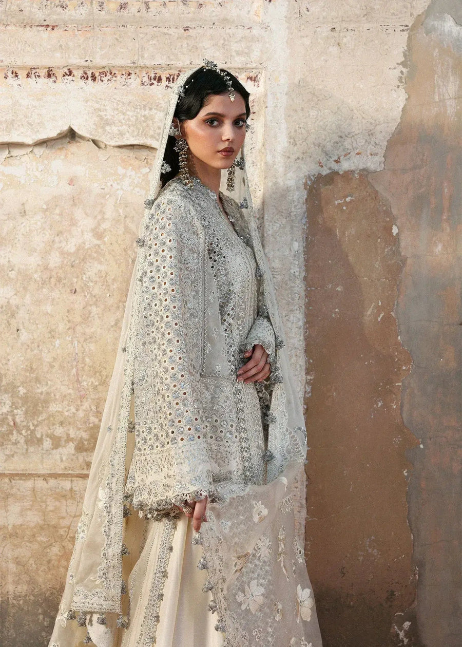 HUSSAIN REHAR ORGANZA UNSTITCHED EMB SITARA SUIT