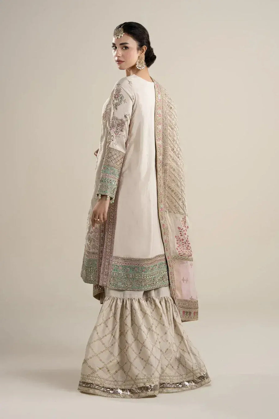 MARIA.B RAW SILK UNSTITCHED EMB SP-06 SUIT