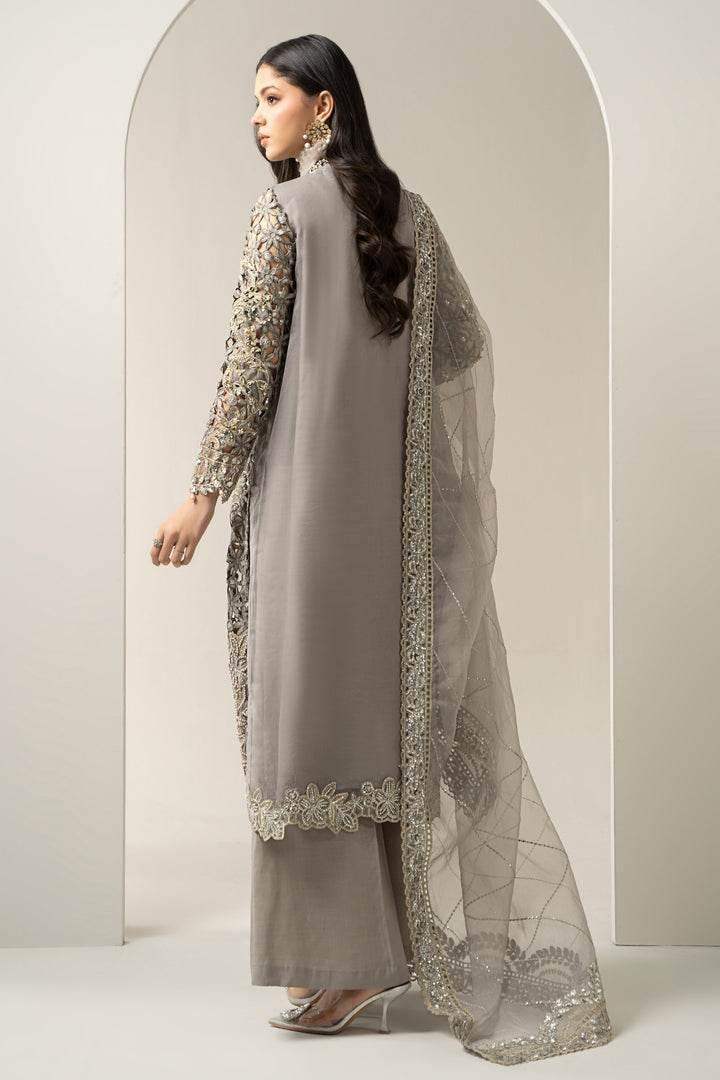 MARIA.B ORGANZA UNSTITCHED EMB SUIT (BDS-30-D6)