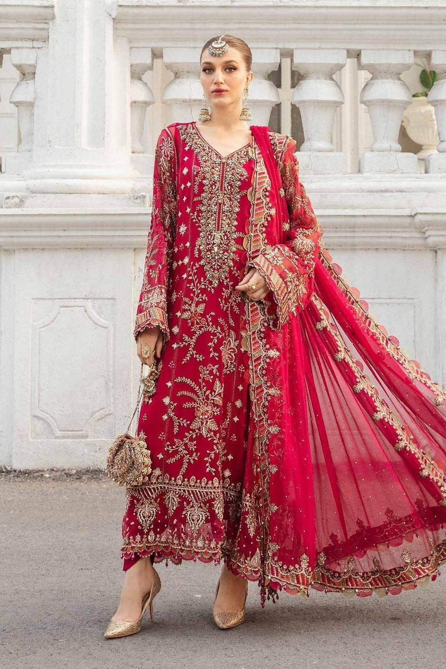 MARIA.B CHIFFON UNSTITCHED EMB SUIT MPC-24-07