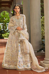SORAYA ORGANZA UNSTITCHED EMB SUIT AZILIS