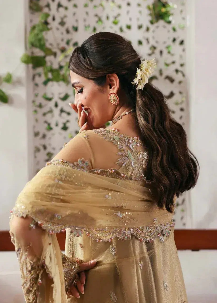 KANWAL MALIK NET UNSTITCHED EMB RUKHSAAR SUIT