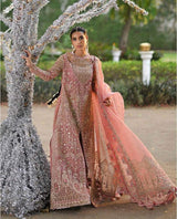 QALAMKAR ORGANZA UNSTITCHED EMB SUIT