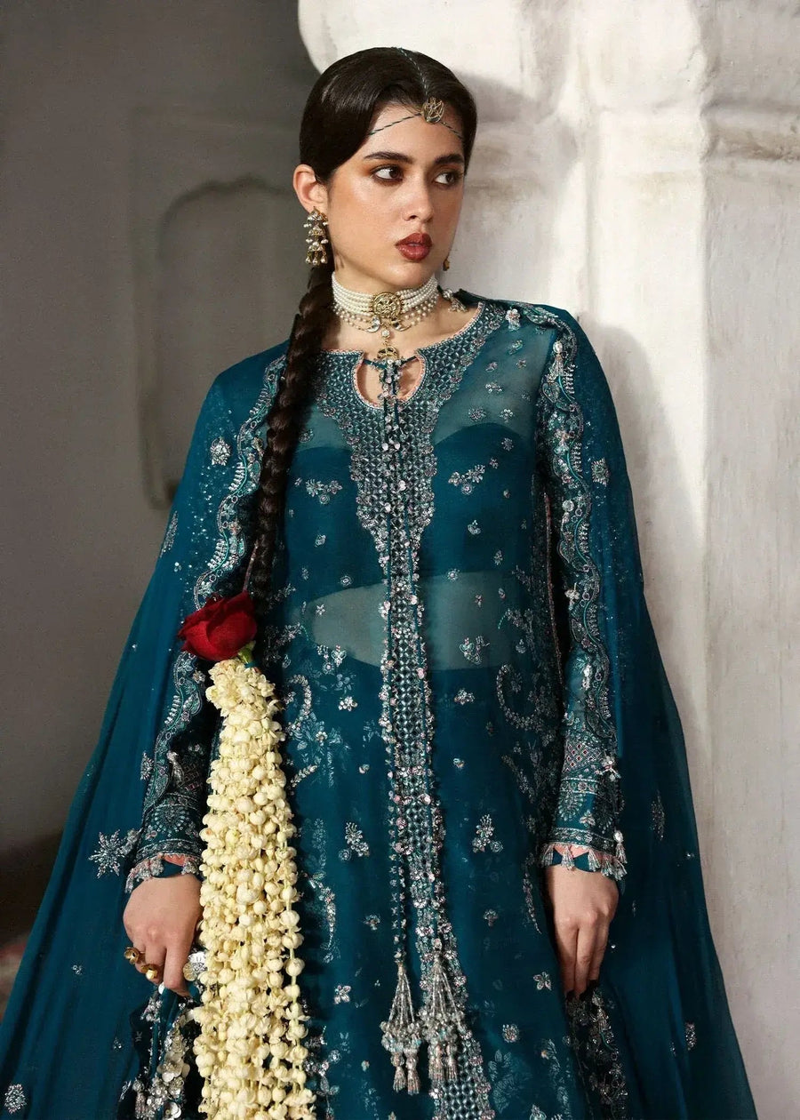 HUSSAIN REHAR ORGANZA UNSTITCHED EMB ZEBUNISA MAXI