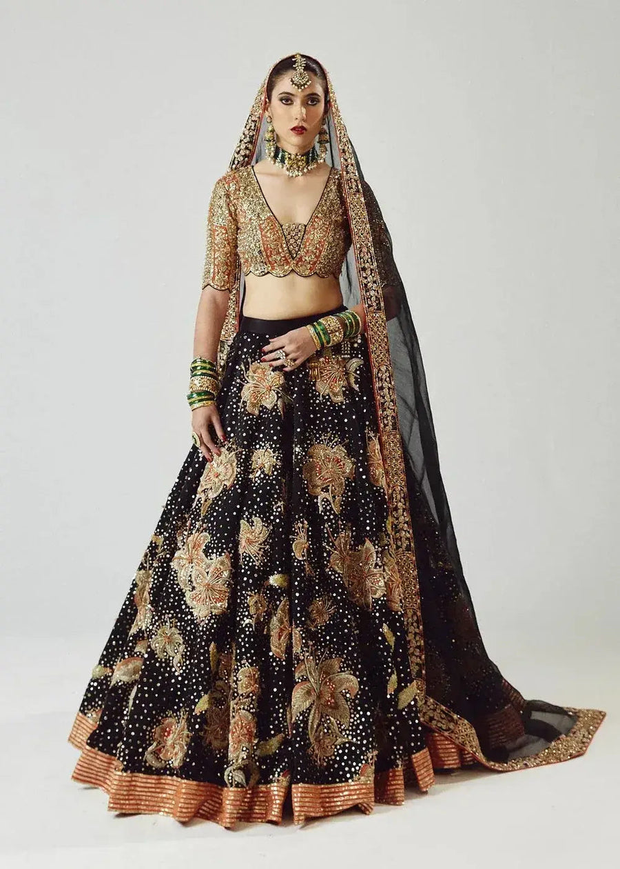 HUSSAIN REHAR ORGANZA UNSTITCHED EMB ZAIB MAXI