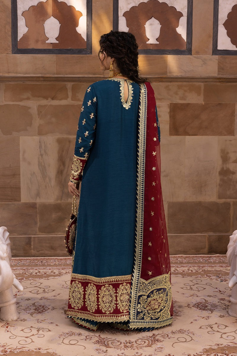 Rangrasya Mahnaz | Swarovski Embellished Korean Raw Silk & Organza Dupatta