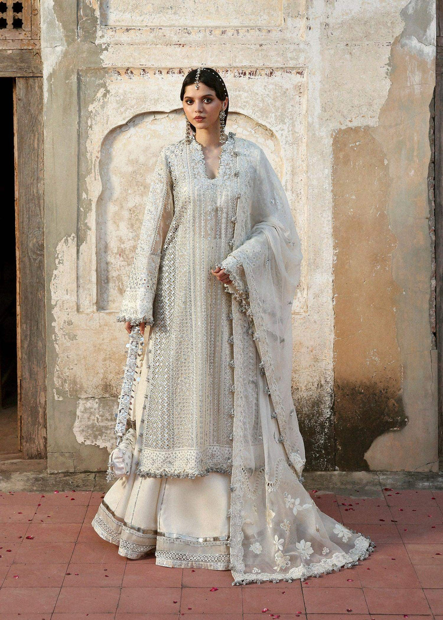 HUSSAIN REHAR ORGANZA UNSTITCHED EMB SITARA SUIT