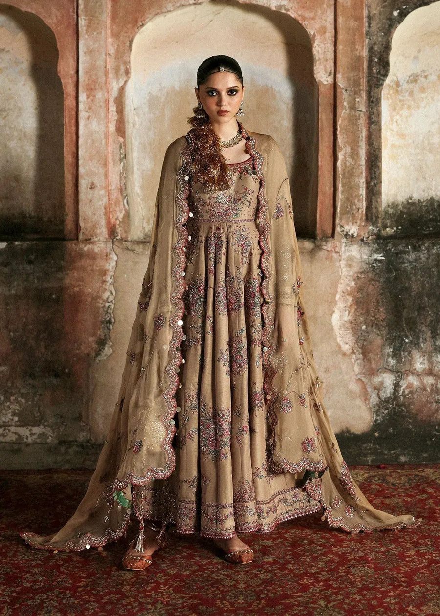 HUSSAIN REHAR ORGANZA UNSTITCHED EMB MAHVASH MAXI