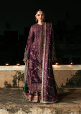HUSSAIN REHAR ORGANZA UNSTITCHED EMB GHAZAL SUIT