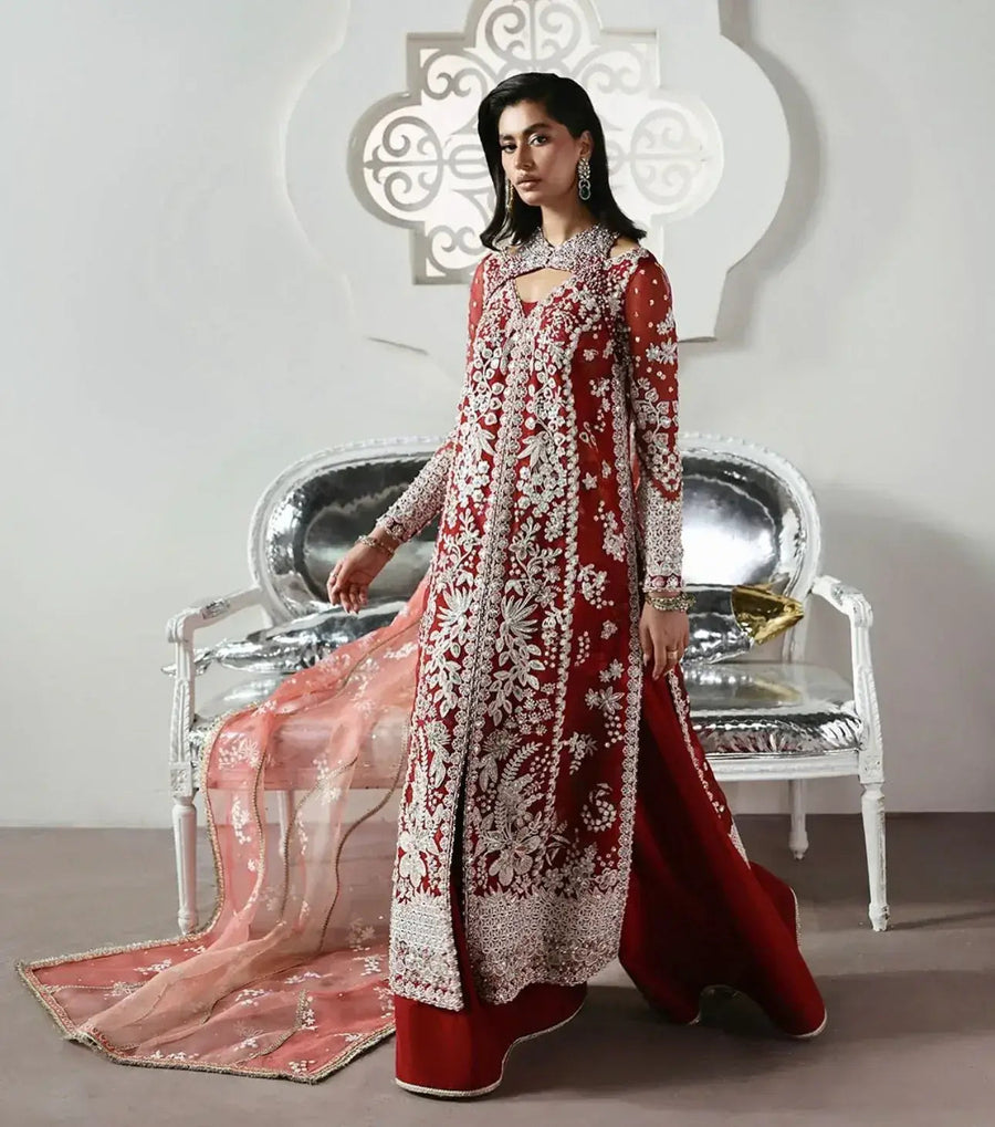 SORAYA ORGANZA UNSTITCHED EMB SOLARA SUIT