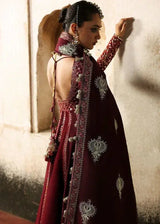 HUSSAIN REHAR RAW SILK UNSTITCHED EMB SUIT GULNAR