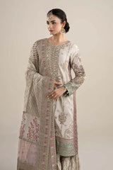 MARIA.B RAW SILK UNSTITCHED EMB SP-06 SUIT