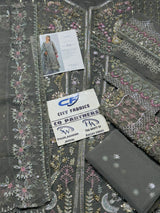 SUFFUSE ORGANZA UNSTITCHED EMB SUIT