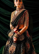 HUSSAIN REHAR ORGANZA UNSTITCHED EMB ZAIB MAXI
