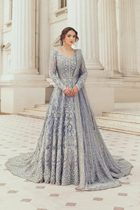 ERUM KHAN ORGANZA UNSTITCHED EMB MAXI