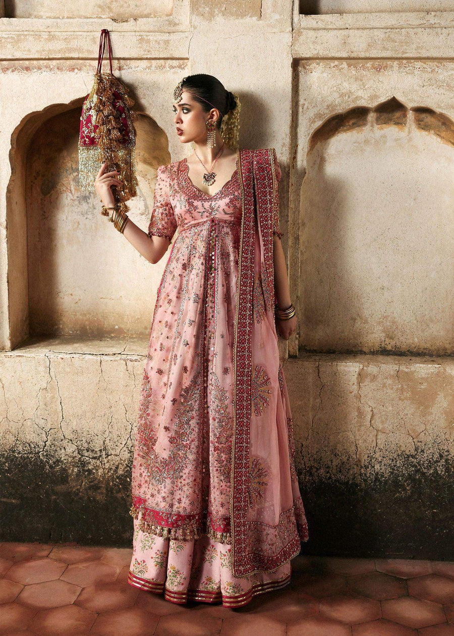 HUSSAIN REHAR ORGANZA UNSTITCHED EMB ROSHANARA SUIT