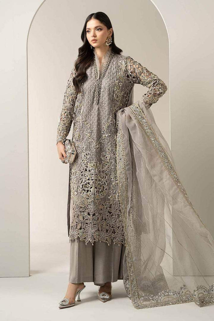 MARIA.B ORGANZA UNSTITCHED EMB SUIT (BDS-30-D6)