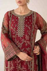 MARIA.B ORGANZA UNSTITCHED EMB SF-08 SUIT