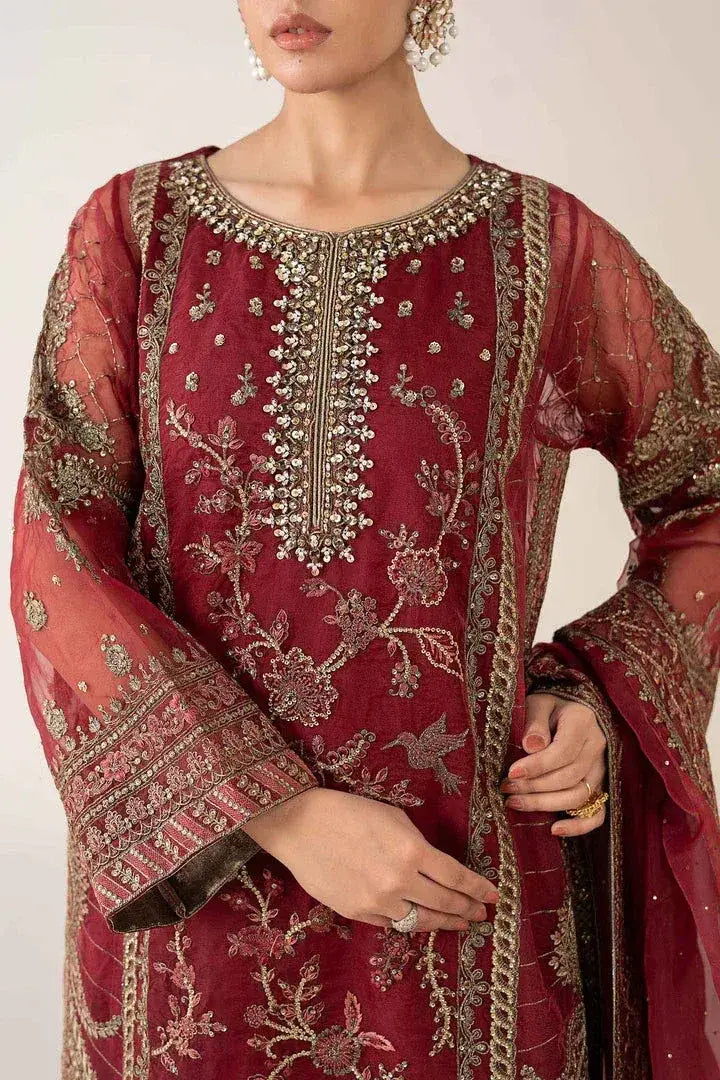 MARIA.B ORGANZA UNSTITCHED EMB SF-08 SUIT