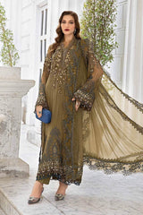 MARIA.B CHIFFON UNSTITCHED EMB SUIT