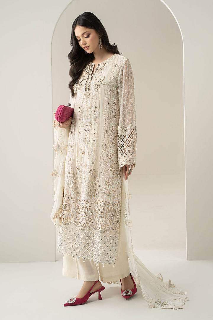 MARIA.B CHIFFON UNSTITCHED EMB SUIT (BDS-30-D7)