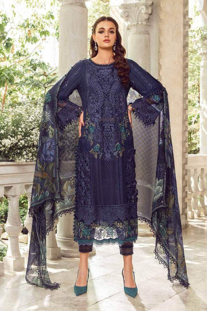 MARIA.B UNSTITCH EMB 3PC EID LAWN (24-0-D9)