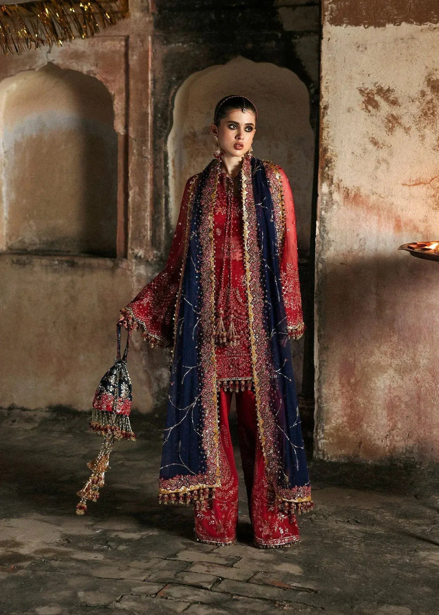 HUSSAIN REHAR CHIFFON UNSTITCHED EMB SHAHRBANO SUIT