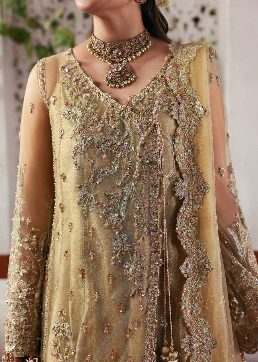 KANWAL MALIK NET UNSTITCHED EMB RUKHSAAR SUIT